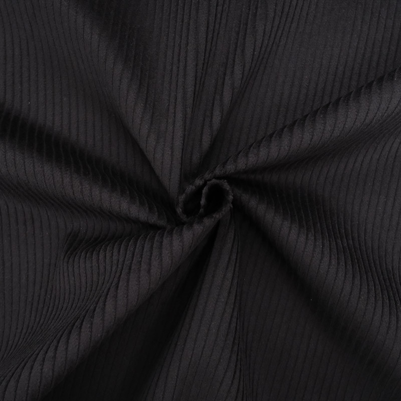 Velours Grosses Côtes Coton Armand noir